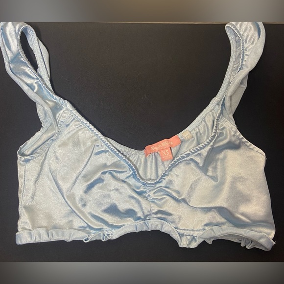 Sugar Thrillz Bralette Lot Of 3 - Pink & Baby Blue Size XS - Picture 5 of 5